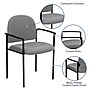 Flash Furniture Tiffany Fabric Stackable Side Reception Chair with Arms, Gray (BT5161GY)~#|#~sp80658812_sc7
