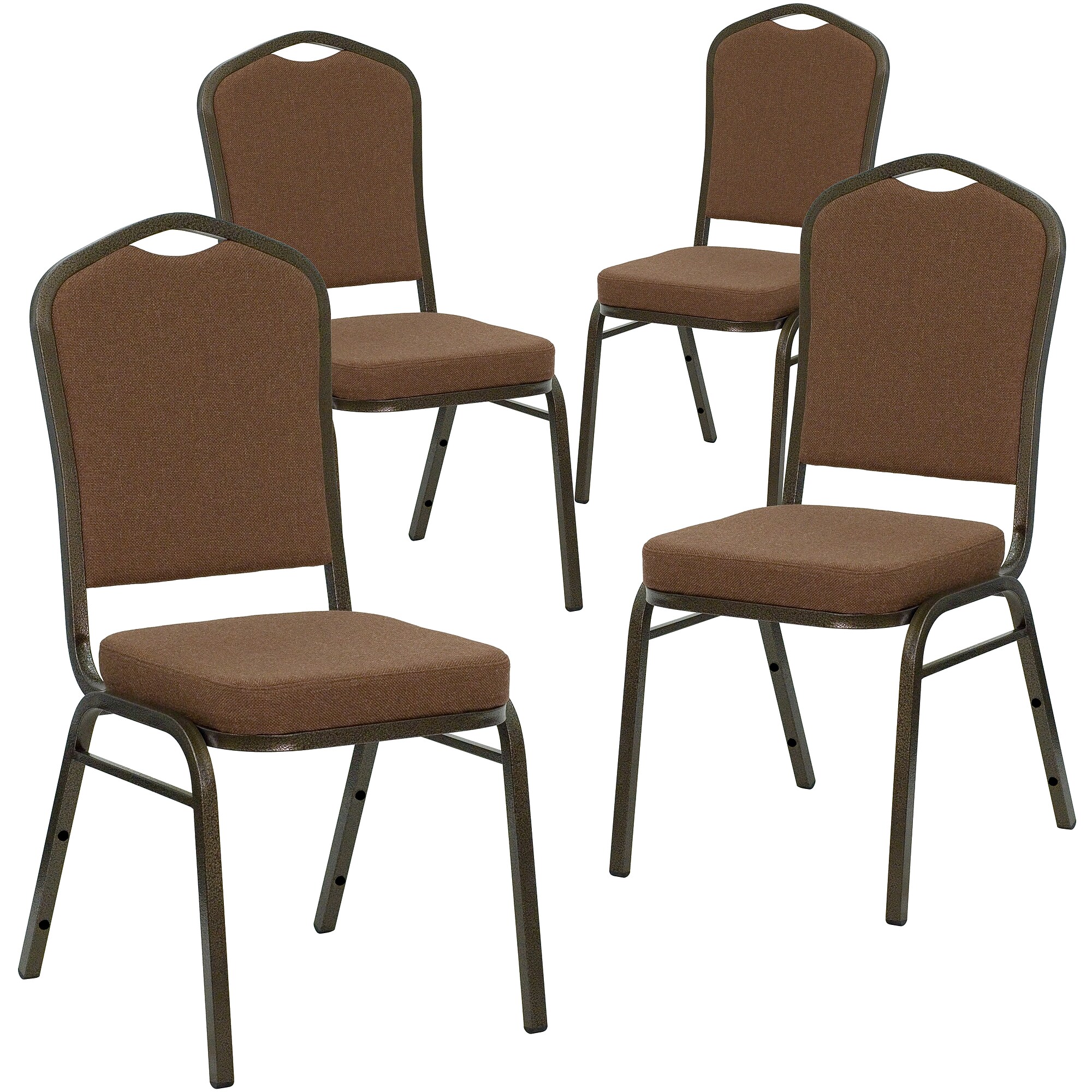 Flash Furniture HERCULES Series Fabric Banquet Stacking Chair, Coffee/Gold Vein Frame, 4 Pack (4NGC01COFFEEGV) Sansujyuku sansujyuku.com