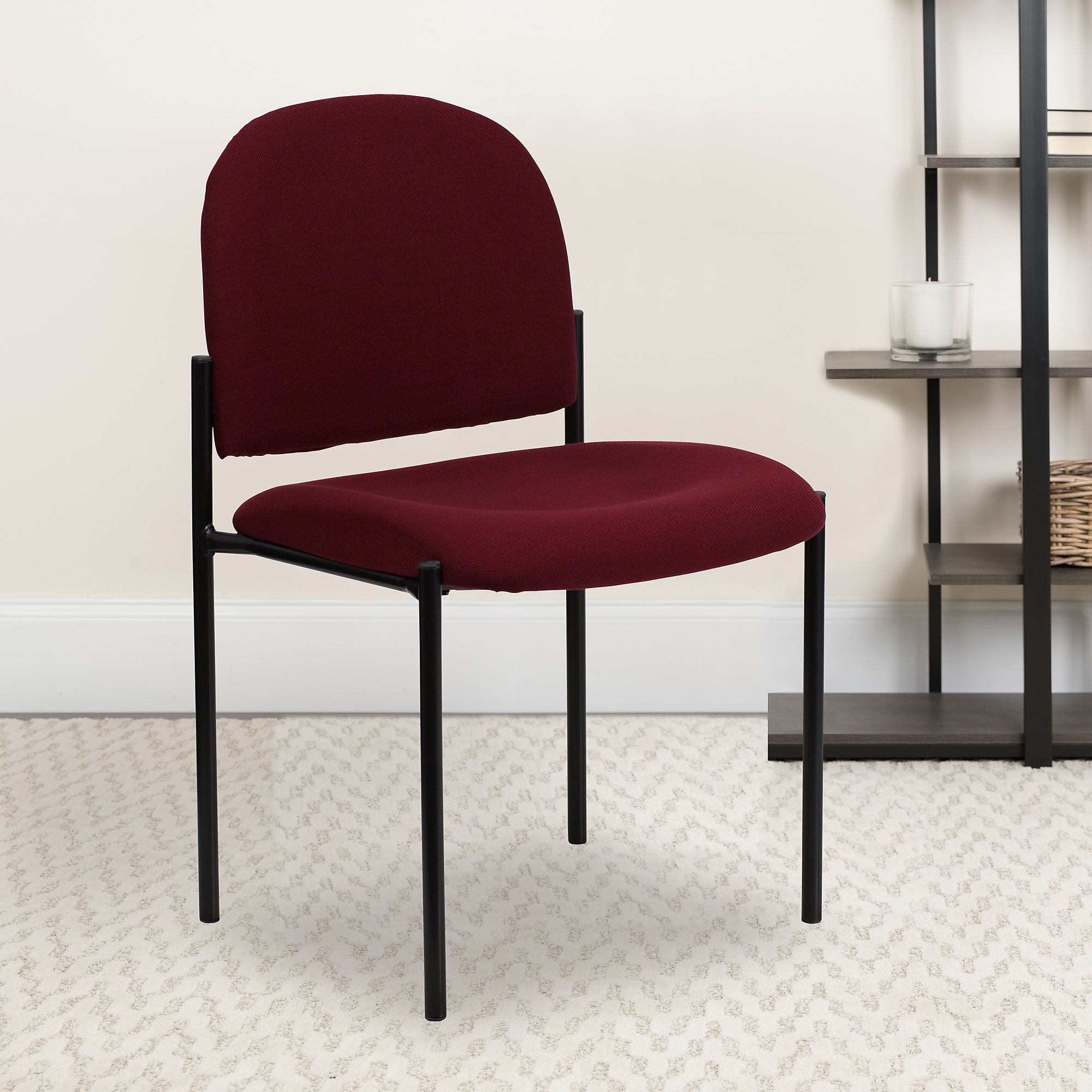 Flash Furniture Tania Fabric Reception Stacking Chair, Burgundy (BT5151BY) Sansujyuku sansujyuku.com