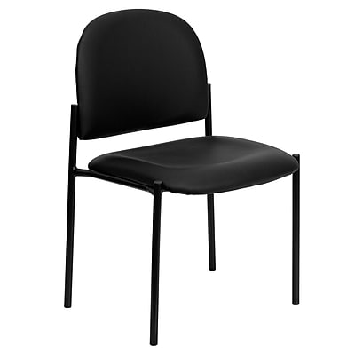 Flash Furniture Tania Vinyl Reception Stacking Chair, Black  (BT5151VINYL) Simolary simolary.com
