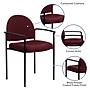 Flash Furniture Tiffany Fabric Stackable Side Reception Chair with Arms, Burgundy (BT5161BY)~#|#~sp80658907_sc7