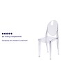 Flash Furniture Cheryl Polycarbonate Ghost Side Chair, Armless, Transparent Crystal (FH111APCCLR)~#|#~sp80658915_sc7