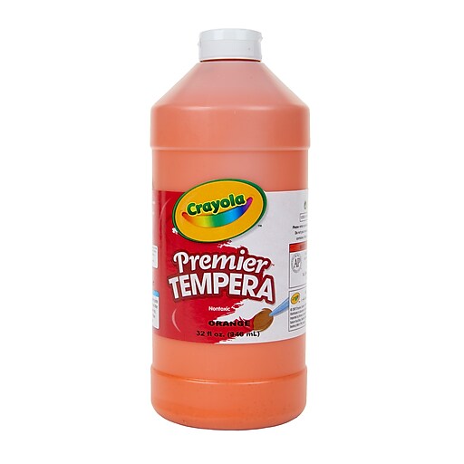 Crayola Premier Tempera Paint, Orange, 32 oz. (54-1232-036) at Staples
