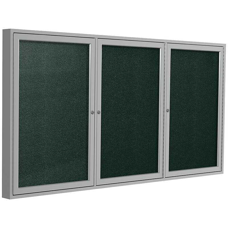 Ghent Vinyl Bulletin Board, Satin Frame, 6' x 4' (PA34872VX-183) image 1