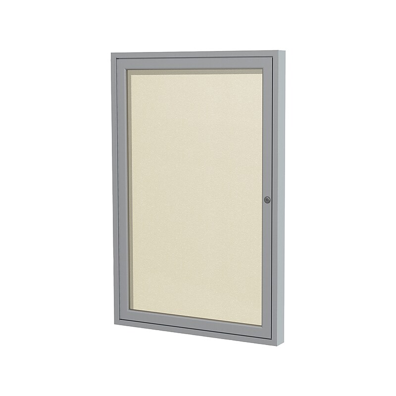 Ghent Vinyl Bulletin Board, Satin Frame, 2' x 1.5' (PA12418VX-185) image 1