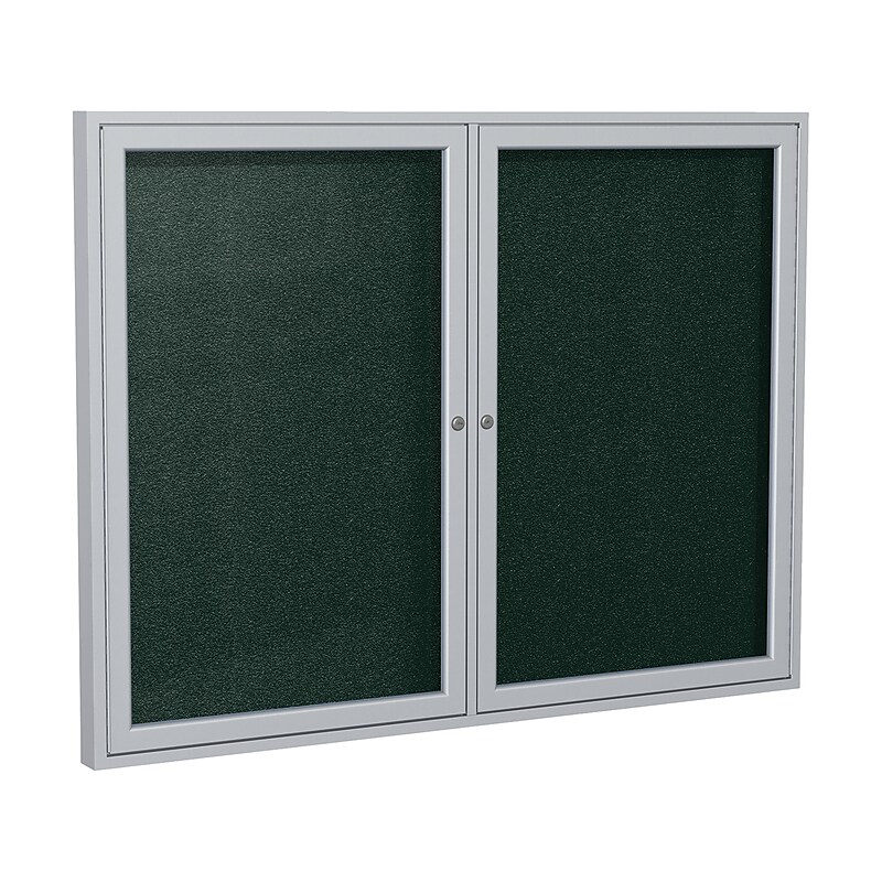 Ghent Vinyl Enclosed Bulletin Board, Aluminum Frame, 4' x 3' (PA23648VX-183) image 1