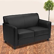 Flash Furniture HERCULES Diplomat Series 52" Faux Leather Loveseat, Black (BT-827-2-BK-GG)