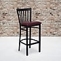 Flash Furniture HERCULES Series Traditional Metal School House Back Restaurant Barstool, Black/Burgundy (XU6R8BSCHBARBRV)~#|#~sp81130903_sc7