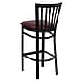 Flash Furniture HERCULES Series Traditional Metal School House Back Restaurant Barstool, Black/Burgundy (XU6R8BSCHBARBRV)~#|#~sp81130905_sc7