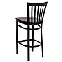 Flash Furniture HERCULES Series Traditional Metal School House Back Restaurant Barstool, Black/Mahogany Wood (XU6R8BSCHBARMAW)~#|#~sp81130918_sc7