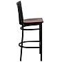 Flash Furniture HERCULES Series Traditional Metal School House Back Restaurant Barstool, Black/Mahogany Wood (XU6R8BSCHBARMAW)~#|#~sp81130919_sc7