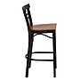 Flash Furniture HERCULES Series Traditional Metal Two-Slat Ladder Back Restaurant Barstool, Black/Cherry Wood (XU6R9BLADBARCHW)~#|#~sp81130926_sc7