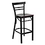Flash Furniture HERCULES Traditional Metal Two-Slat Ladder Back Restaurant Barstool, Black/Mahogany Wood (XU6R9BLADBARMAW)~#|#~sp81130929_sc7