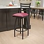 Flash Furniture HERCULES Series Traditional Metal Ladder Back Barstool, Black/Burgundy (XU6F8BLDSWVBGV)~#|#~sp81131007_sc7