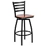Flash Furniture HERCULES Series Traditional Metal Ladder Back Barstool, Black/Cherry Wood (XU6F8BLDSWVCYW)~#|#~sp81131012_sc7