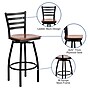 Flash Furniture HERCULES Series Traditional Metal Ladder Back Barstool, Black/Cherry Wood (XU6F8BLDSWVCYW)~#|#~sp81131015_sc7