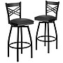 Flash Furniture HERCULES Series Traditional Metal X-Back Barstool, Black/Black Seat, 2-Pieces/Pack (2XU6F8BXSWVBKV)~#|#~sp81131043_sc7