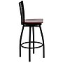 Flash Furniture HERCULES Series Traditional Metal X-Back Barstool, Black/Mahogany (XU6F8BXSWVMAW)~#|#~sp81131065_sc7