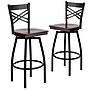 Flash Furniture HERCULES Series Traditional Metal X-Back Barstool, Black/Mahogany Wood Seat, 2-Pieces/Pack (2XU6F8BXSWVMHW)~#|#~sp81131066_sc7