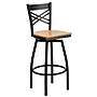 Flash Furniture HERCULES Series Traditional Metal X-Back Barstool, Black/Natural Wood (XU6F8BXSWVNAW)~#|#~sp81131067_sc7