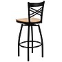 Flash Furniture HERCULES Series Traditional Metal X-Back Barstool, Black/Natural Wood (XU6F8BXSWVNAW)~#|#~sp81131070_sc7