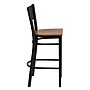 Flash Furniture HERCULES Series Traditional Metal Grid Back Restaurant Barstool, Black/Cherry Wood (XUDG616GRDBCHYW)~#|#~sp81131125_sc7