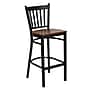 Flash Furniture HERCULES Series Traditional Metal Vertical Back Restaurant Barstool, Black/Cherry Wood (XUDG6R6BVRTCHYW)~#|#~sp81131679_sc7