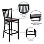 Flash Furniture HERCULES Series Traditional Metal Vertical Back Restaurant Barstool, Black/Mahogany Wood (XUDG6R6BVRTMAHW)~#|#~sp81131690_sc7