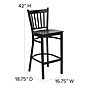 Flash Furniture HERCULES Series Traditional Metal Vertical Back Restaurant Barstool, Black/Mahogany Wood (XUDG6R6BVRTMAHW)~#|#~sp81131691_sc7