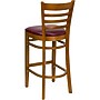 Flash Furniture HERCULES Series Traditional Wood Ladder Back Restaurant Barstool, Cherry Wood/Burgundy (XUW05BARCHYBRV)~#|#~sp81131734_sc7