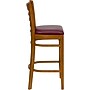 Flash Furniture HERCULES Series Traditional Wood Ladder Back Restaurant Barstool, Cherry Wood/Burgundy (XUW05BARCHYBRV)~#|#~sp81131735_sc7