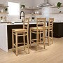 Flash Furniture HERCULES Series Traditional Wood Ladder Back Restaurant Barstool, Natural Wood (XUW05BARNAT)~#|#~sp81131752_sc7