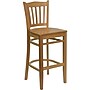 Flash Furniture HERCULES Series Traditional Wood Vertical Slat Back Restaurant Barstool, Natural Wood (XUW08BARNAT)~#|#~sp81131788_sc7