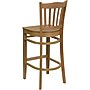 Flash Furniture HERCULES Series Traditional Wood Vertical Slat Back Restaurant Barstool, Natural Wood (XUW08BARNAT)~#|#~sp81131791_sc7