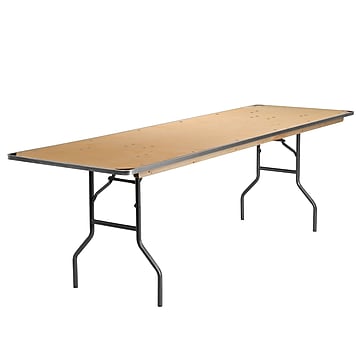 Flash Furniture Fielder Folding Table, 96" x 30", Birchwood (XA3096BIRCHM)