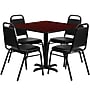 Flash Furniture Carlton 5-Piece Laminate Table and Chair Set, 36" x 36", Mahogany/Black (HDBF1010)~#|#~sp81131890_sc7