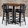 Flash Furniture 24''Wx42''L X-Base Rectangular Table Set W/4 Ladder Back Bar Stools (HDBF1020)~#|#~sp81131892_sc7