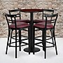 Flash Furniture 24'' Round Table Set W/4 Ladder Back Bar Stools (RSRB1038)~#|#~sp81131941_sc7