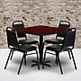 Flash Furniture Carlton 5-Piece Laminate Table and Chair Set, 36" x 36", Mahogany/Black (HDBF1010)~#|#~sp81131977_sc7