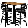 Flash Furniture 24''Wx42''L X-Base Rectangular Table Set W/4 Ladder Back Bar Stools (HDBF1019)~#|#~sp81131985_sc7