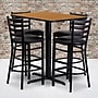 Flash Furniture 24''Wx42''L X-Base Rectangular Table Set W/4 Ladder Back Bar Stools (HDBF1019)~#|#~sp81131986_sc7