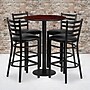 Flash Furniture 30'' Round Table Set W/4 Ladder Back Metal Bar Stools (RSRB1022)~#|#~sp81132732_sc7