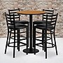 Flash Furniture 30'' Round Table Set W/4 Ladder Back Metal Bar Stools (RSRB1023)~#|#~sp81132761_sc7