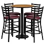 Flash Furniture 30'' Round Table Set W/4 Ladder Back Metal Bar Stools (RSRB1027)~#|#~sp81132843_sc7