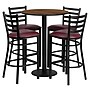 Flash Furniture 30'' Round Table Set W/4 Ladder Back Metal Bar Stools (RSRB1028)~#|#~sp81132864_sc7