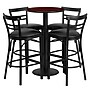 Flash Furniture 24'' Round Table Set W/4 Ladder Back Bar Stools (RSRB1034)~#|#~sp81132982_sc7