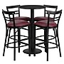 Flash Furniture 24'' Round Table Set W/4 Ladder Back Bar Stools (RSRB1037)~#|#~sp81133011_sc7