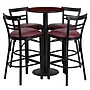 Flash Furniture 24'' Round Table Set W/4 Ladder Back Bar Stools (RSRB1038)~#|#~sp81133035_sc7