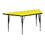 Flash Furniture Wren Trapezoid Activity Table, 22.5" x 45", Height Adjustable, Yellow (XUA2448TRPYELHP)~#|#~sp81133098_sc7