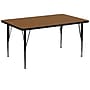 Flash Furniture Wren Rectangular Activity Table, 36" x 72", Height Adjustable, Oak (XUA3672RECOAKHP)~#|#~sp81133143_sc7